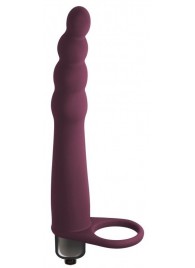 Бордовая вибронасадка для двойного проникновения Bramble - 16,5 см. - Lola Games - купить с доставкой в Подольске