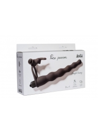 Черная вибронасадка для двойного проникновения Jungle Bunny - 17 см. - Lola Games - купить с доставкой в Подольске