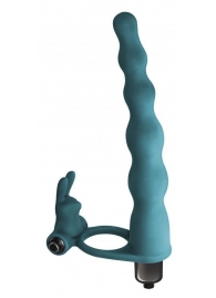 Зеленая вибронасадка для двойного проникновения Jungle Bunny - 17 см. - Lola Games - купить с доставкой в Подольске