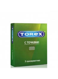 Текстурированные презервативы Torex  С точками  - 3 шт. - Torex - купить с доставкой в Подольске