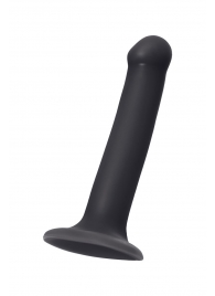 Черный фаллос на присоске Silicone Bendable Dildo M - 18 см. - Strap-on-me - купить с доставкой в Подольске