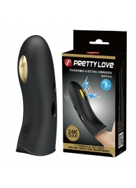 Черная вибронасадка на палец с электростимуляцией Marico - Baile - купить с доставкой в Подольске