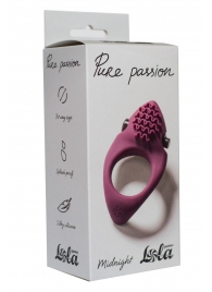 Бордовое эрекционное виброкольцо Pure Passion Midnight - Lola Games - в Подольске купить с доставкой