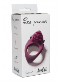 Бордовое эрекционное виброкольцо Pure Passion Sunset - Lola Games - в Подольске купить с доставкой