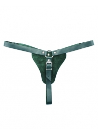 Изумрудные трусики с кольцом для страпона Ladys Arsenal - БДСМ Арсенал - купить с доставкой в Подольске