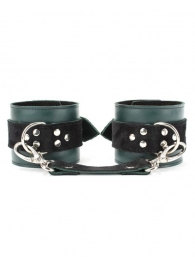 Изумрудные наручники Ladys Arsenal на карабинах - БДСМ Арсенал - купить с доставкой в Подольске