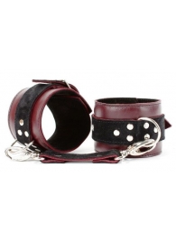 Бордовые оковы на ноги Ladys Arsenal на карабинах - БДСМ Арсенал - купить с доставкой в Подольске