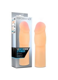 Телесная насадка-удлинитель на пенис PERFORMANCE 1.5INCH COCK XTENDER - 16 см. - Blush Novelties - в Подольске купить с доставкой