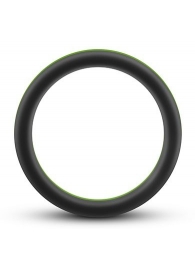 Черно-зеленое эрекционное кольцо Silicone Go Pro Cock Ring - Blush Novelties - в Подольске купить с доставкой