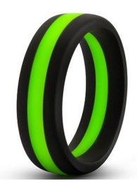 Черно-зеленое эрекционное кольцо Silicone Go Pro Cock Ring - Blush Novelties - в Подольске купить с доставкой