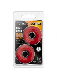 Набор из 2 красных эрекционных колец DONUT RINGS OVERSIZED - Blush Novelties - в Подольске купить с доставкой