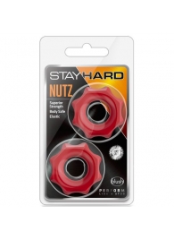 Набор из 2 красных фигурных эрекционных колец NUTZ - Blush Novelties - в Подольске купить с доставкой