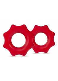 Набор из 2 красных фигурных эрекционных колец NUTZ - Blush Novelties - в Подольске купить с доставкой