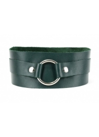 Изумрудный ошейник Ladys Arsenal на регулируемом ремешке - БДСМ Арсенал - купить с доставкой в Подольске