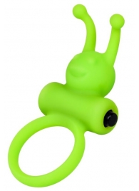 Зеленое эрекционное виброкольцо на пенис Cock Ring - A-toys - в Подольске купить с доставкой