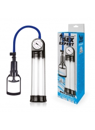 Прозрачная вакуумная помпа Sex Expert с манометром - Sex Expert - в Подольске купить с доставкой
