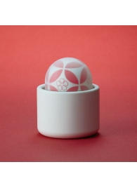 Белый вибромассажёр Temari Hana - Tenga