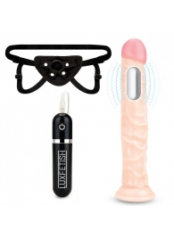 Регулируемые трусики с вибрирующей насадкой - 21 см. - Lux Fetish - купить с доставкой в Подольске