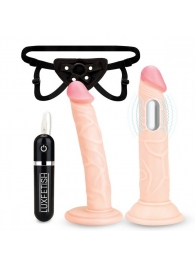 Регулируемые трусики с 2 насадками - 16 и 15 см. - Lux Fetish - купить с доставкой в Подольске