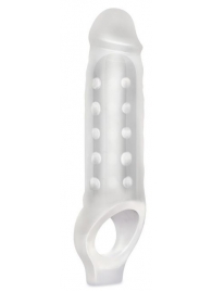 Прозрачная текстурированная насадка Mighty Extender - 13 см. - BlueLine - в Подольске купить с доставкой