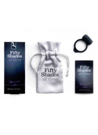 Темно-серое эрекционное кольцо Vibrating Love Ring с вибрацией - Fifty Shades of Grey - в Подольске купить с доставкой