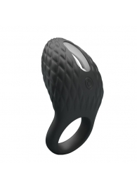 Черное эрекционное виброкольцо с рельефным дизайном Heloise - Baile - в Подольске купить с доставкой