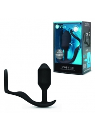 Черное эрекционное кольцо с анальным плагом Snug   Tug - b-Vibe - в Подольске купить с доставкой