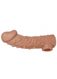 Насадка на фаллос с отверстием для мошонки EXTREME SLEEVE - 17,6 см. - KOKOS - в Подольске купить с доставкой