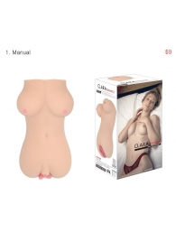 Телесный вибромастурбатор-вагина Clara OnaHole с имитацией груди - KOKOS - в Подольске купить с доставкой