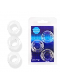 Набор из 3 гладких прозрачных эрекционных колец - Erowoman-Eroman - в Подольске купить с доставкой