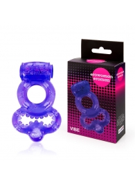 Фиолетовое эрекционное виброкольцо с шипами - Erowoman-Eroman - в Подольске купить с доставкой