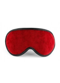 Красная сплошная маска на резиночке с черной окантовкой - БДСМ Арсенал - купить с доставкой в Подольске