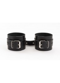 Черные кожаные наручники Ladys Arsenal - БДСМ Арсенал - купить с доставкой в Подольске