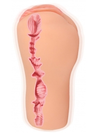 Телесный вибромастурбатор-вагина с рельефом EMILY AUTO - KOKOS - в Подольске купить с доставкой