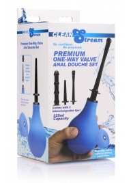 Анальный душ с 3 насадками Premium One-way Valve Anal Douche Set - XR Brands - купить с доставкой в Подольске