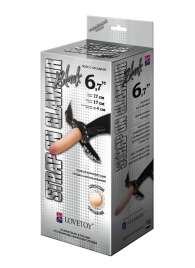 Пояс-трусики с насадкой Glamour - 17 см. - LOVETOY (А-Полимер) - купить с доставкой в Подольске