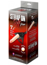 Пояс-трусики с насадкой Soft-Prince - 18,5 см. - LOVETOY (А-Полимер) - купить с доставкой в Подольске