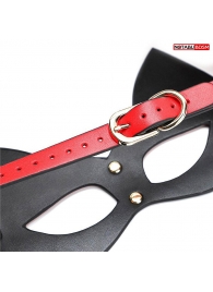 Красно-черная игровая маска с ушками - Notabu - купить с доставкой в Подольске