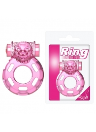 Розовое эрекционное виброкольцо Pink Bear - Baile - в Подольске купить с доставкой