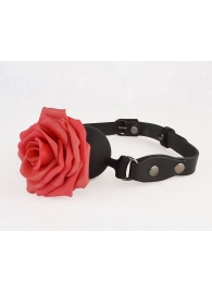 Черный кляп-шар с розой - Sitabella - купить с доставкой в Подольске