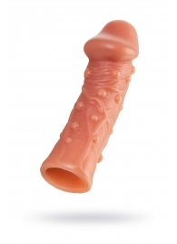 Реалистичная удлиняющая насадка с дополнительной стимуляцией - 16,5 см. - KOKOS - в Подольске купить с доставкой