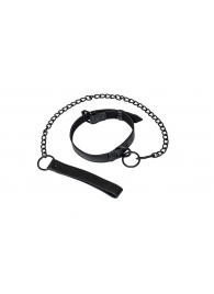 Черный ошейник Sin с поводком - Lola Games - купить с доставкой в Подольске