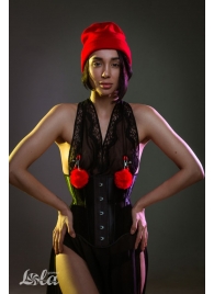 Зажимы на соски Angelic с красными меховыми шариками - Lola Games - купить с доставкой в Подольске