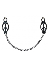 Зажимы на соски Darkside с цепочкой - Lola Games - купить с доставкой в Подольске