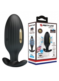 Черная анальная вибропробка с электростимуляцией Jefferson - 9,2 см. - Baile - купить с доставкой в Подольске