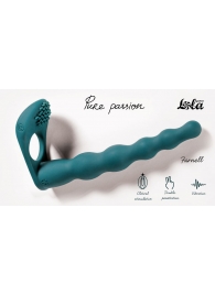 Зеленая вибронасадка для двойного проникновения Farnell - 17 см. - Lola Games - купить с доставкой в Подольске