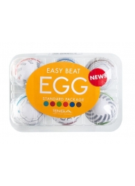 Набор из 6 мастурбаторов Tenga EGG Easy Beat с различным рельефом - Tenga - в Подольске купить с доставкой