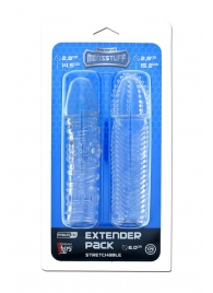 Комплект из 2 прозрачных насадок на пенис PENIS EXTENDER PACK - Dream Toys - в Подольске купить с доставкой