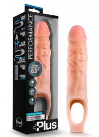 Телесный реалистичный фаллоудлинитель 9 Inch Silicone Cock Sheath Penis Extender - 22,86 см. - Blush Novelties - в Подольске купить с доставкой