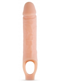 Телесный реалистичный фаллоудлинитель 10 Inch Silicone Cock Sheath Penis Extender - 25,4 см. - Blush Novelties - в Подольске купить с доставкой